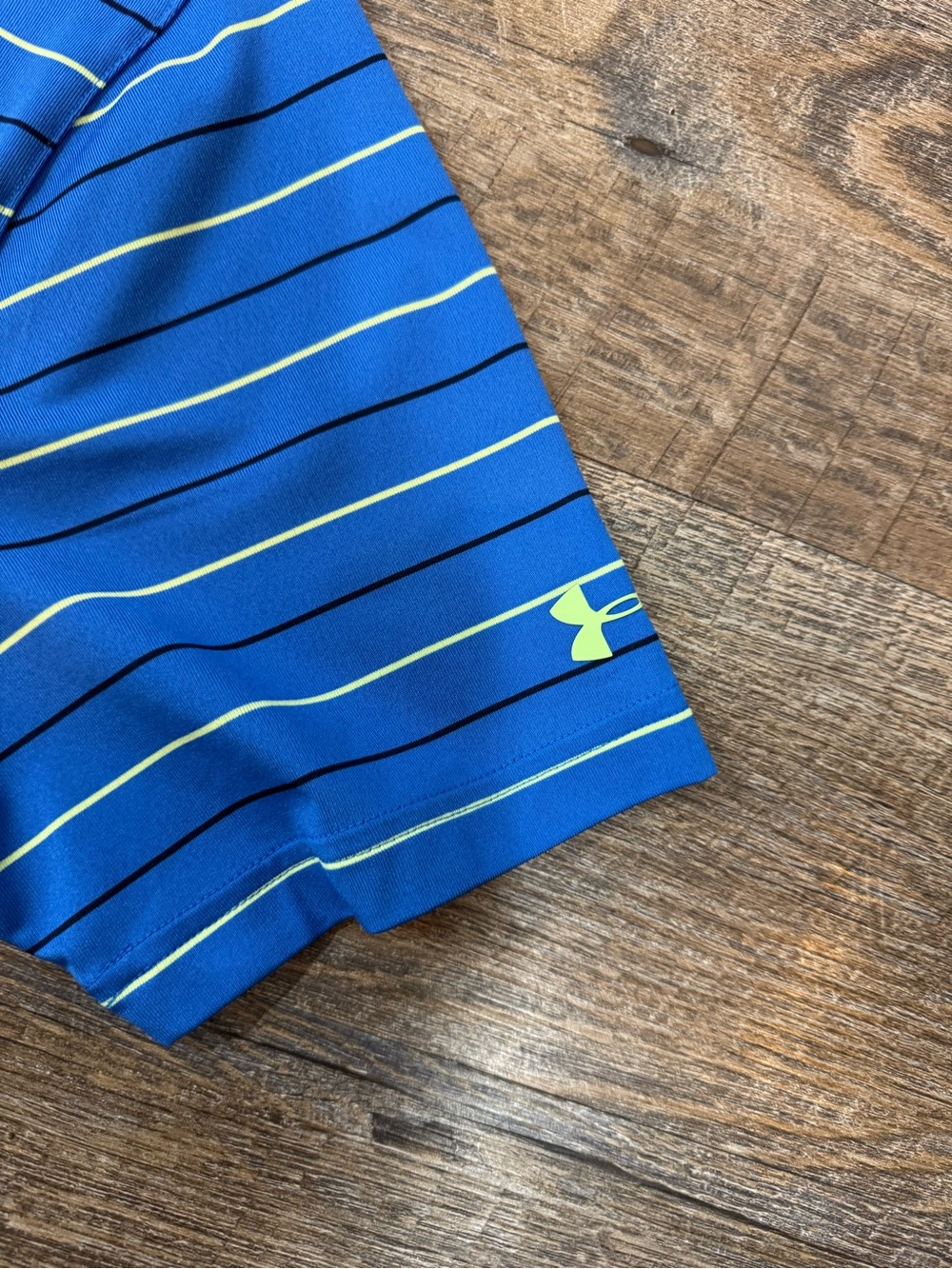 Under Armour Blue Striped Performance Polo SZ M - Picture 5 of 15